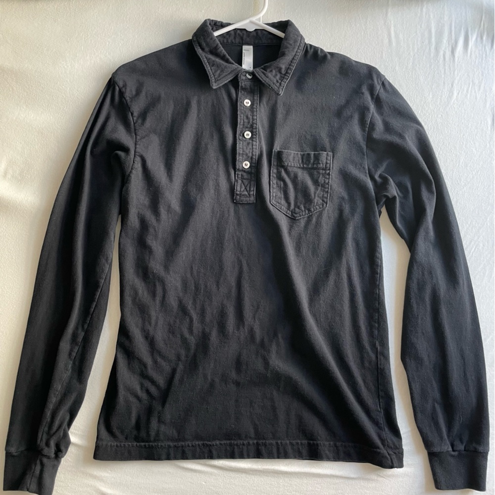 American Apparel long sleeve collar tee